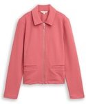 TOM TAILOR Damen Regular Fit Jacke mit Reißverschluss, rot, Uni, Gr. XL