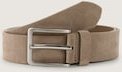 TOM TAILOR Herren TTGEORGE Velourledergürtel mit eckiger Dornschließe, beige, Uni, Gr. 100