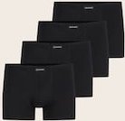 TOM TAILOR Herren Kurze Boxershorts im 4er-Pack, schwarz, Uni, Gr. M/5