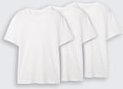 TOM TAILOR DENIM Herren T-Shirts aus Baumwolle im 3er-Pack, weiß, Uni, Gr. L