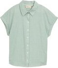TOM TAILOR DENIM Damen Loose Fit Bluse mit Streifenmuster, grün, Gestreift, Gr. XS