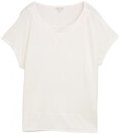 Thumbnail - TOM TAILOR Damen T-Shirt aus Materialmix, weiß, Uni, Gr. S