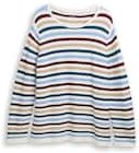 Thumbnail - TOM TAILOR Damen Plus Size - Strickpullover aus Bio-Baumwolle, blau, Gestreift, Gr. 46