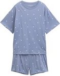 TOM TAILOR Damen Pyjama-Set mit Punktemuster, blau, Gepunktet, Gr. 3XL/46