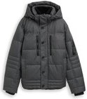 Thumbnail - TOM TAILOR Herren Puffer-Jacke mit abnehmbarer Kapuze, grau, Meliert, Gr. M
