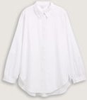TOM TAILOR Damen Loose Fit Hemdbluse, weiß, Uni, Gr. 34
