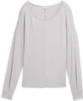 Thumbnail - TOM TAILOR Damen Loose Fit Langarmshirt, grau, Uni, Gr. L