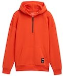 TOM TAILOR DENIM Herren Relaxed Fit Hoodie Sweatshirt mit Reißverschluss, orange, Uni, Gr. S