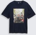 TOM TAILOR Herren Plus Size - T-Shirt mit Fotoprint, blau, Print, Gr. 4XL