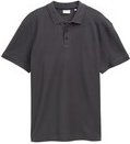TOM TAILOR Herren Jersey Poloshirt aus Baumwolle, schwarz, Uni, Gr. M