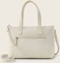 TOM TAILOR Damen TTELIS M Shopper mit Ziernaht, weiß, Uni, Gr. ONESIZE