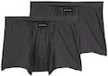 TOM TAILOR Herren Kurze Boxershorts im 2er-Pack, schwarz, Uni, Gr. XXL/8