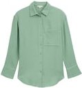 Thumbnail - TOM TAILOR Damen Oversize Musselin Hemdbluse, grün, Uni, Gr. 36