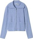 TOM TAILOR Damen Strickjacke mit Reißverschluss, blau, Uni, Gr. S