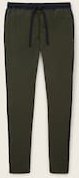 TOM TAILOR Herren Gestreifte Pyjama-Hose, grün, Streifenmuster, Gr. 52