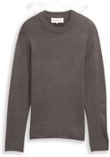 Thumbnail - TOM TAILOR DENIM Herren Strickpullover mit Rundhalsausschnitt, grau, Uni, Gr. XXL