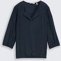 TOM TAILOR Damen Bluse aus Viskose, blau, Uni, Gr. 36
