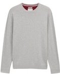 TOM TAILOR Herren Basic Strickpullover aus Baumwolle, grau, Meliert, Gr. XXXL