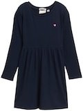 TOM TAILOR Mädchen Mini-Kleid mit Herz-Stickerei, blau, Uni, Gr. 92/98