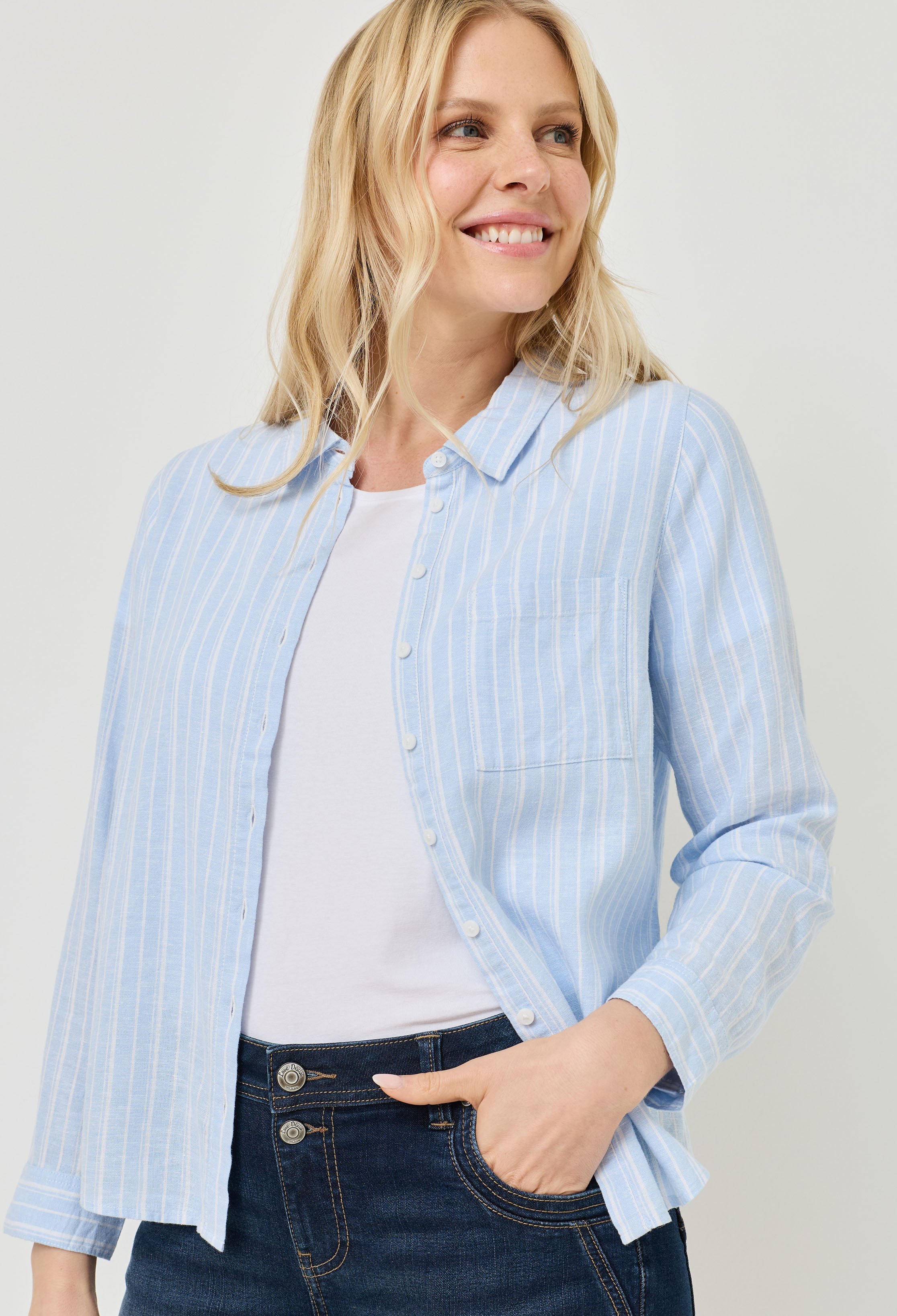 Allrounder: Gestreifte Hemdbluse