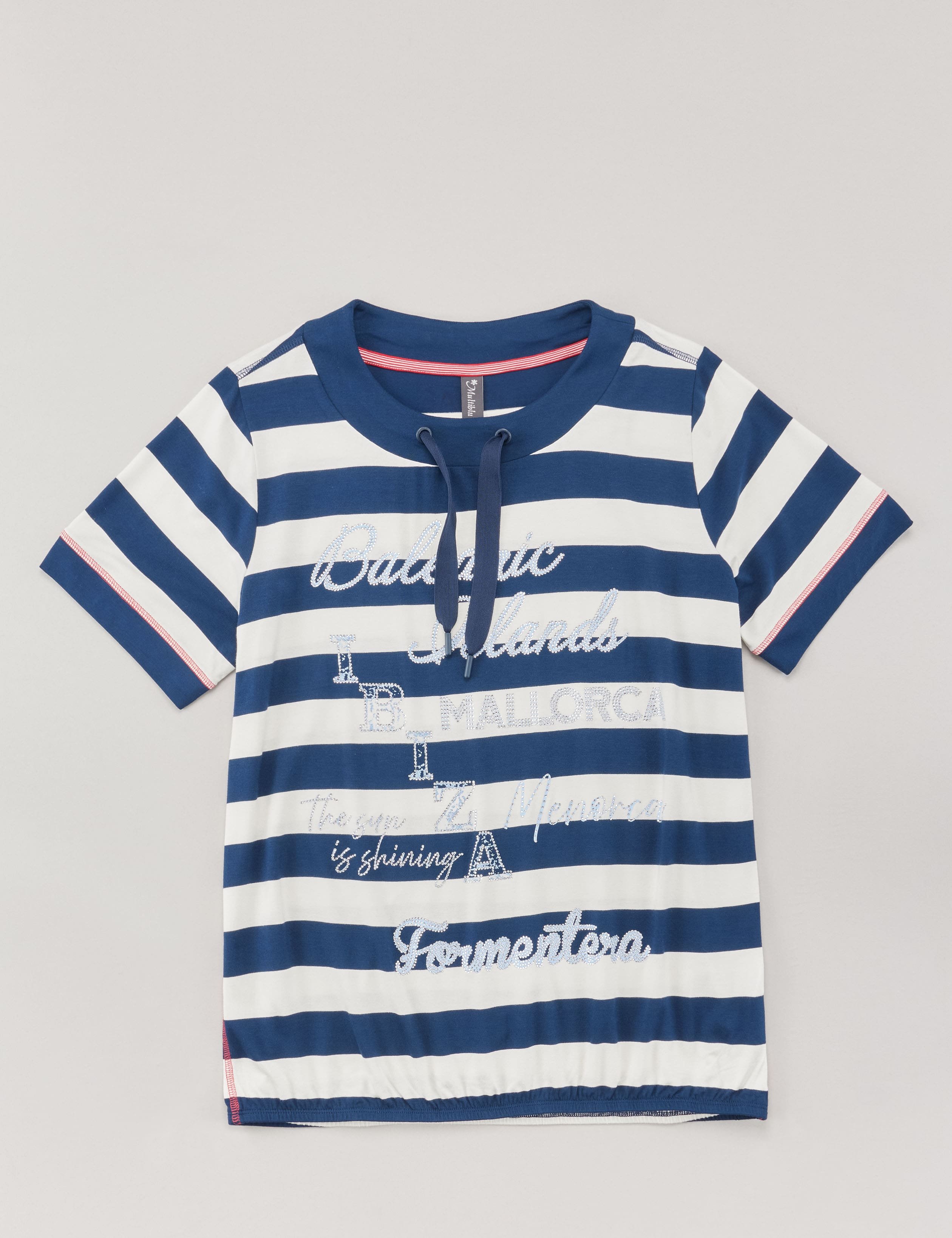 Gestreiftes Shirt, Elastik-Saum