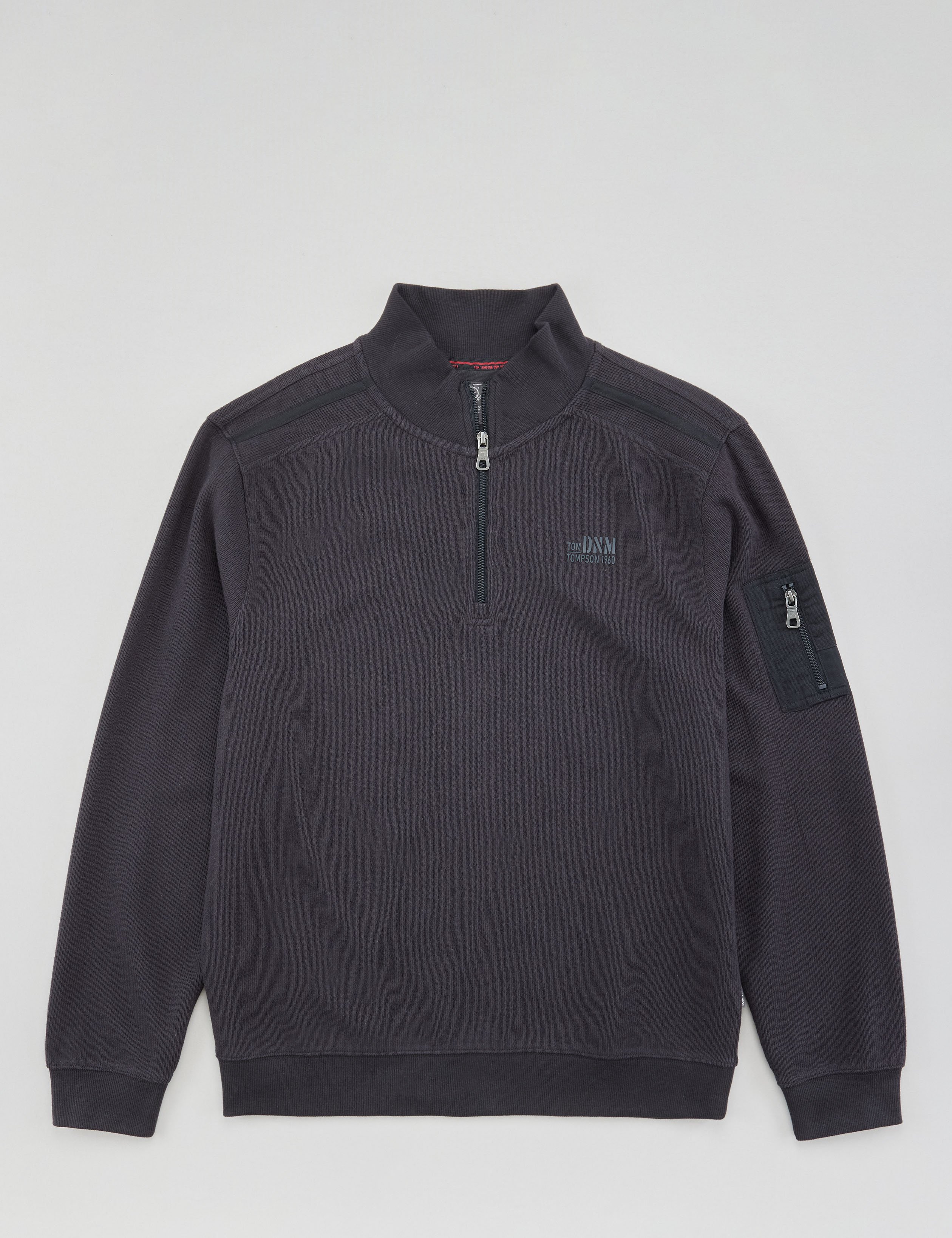 Sweat-Shirt mit Stehkragen & Zip