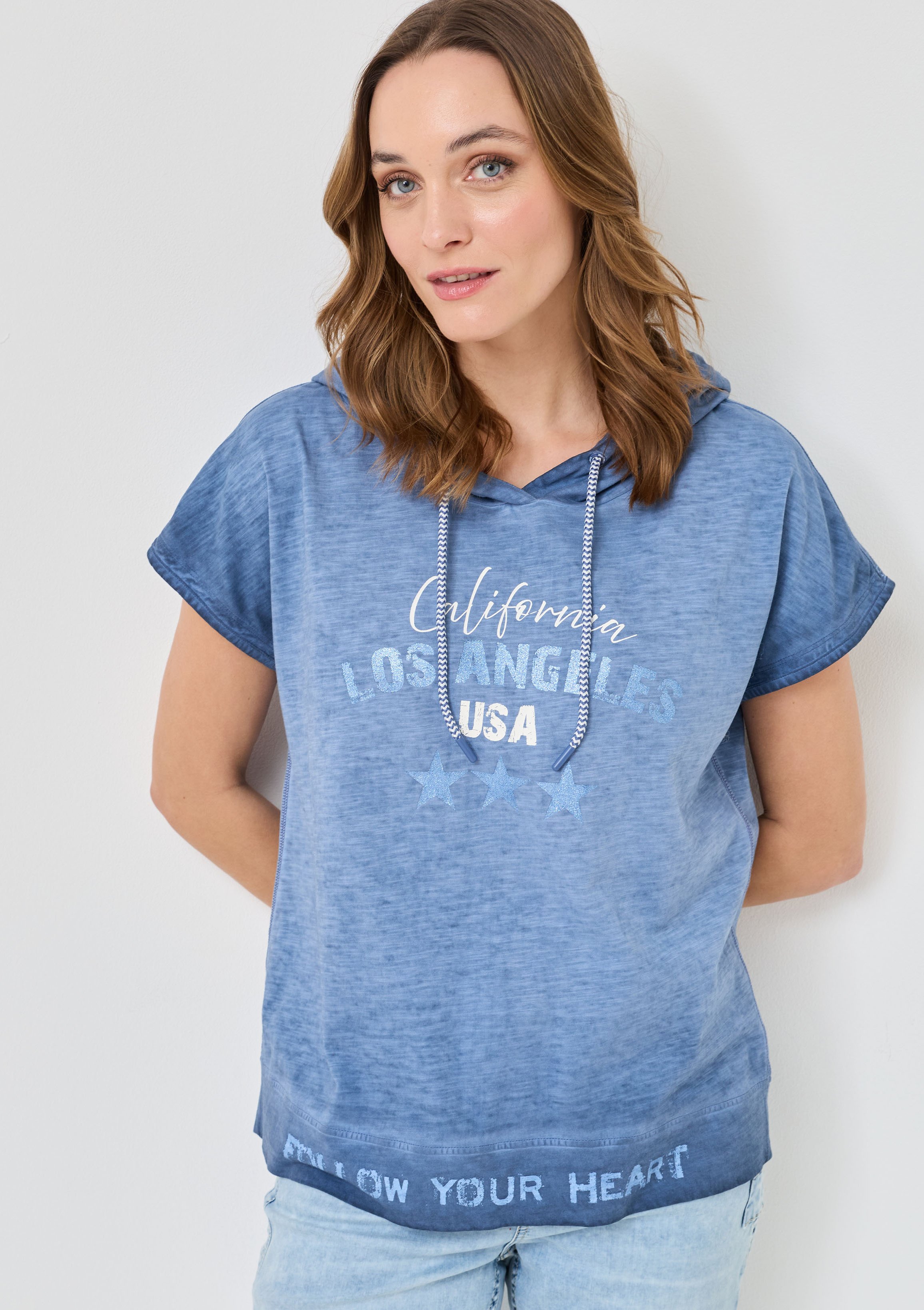 Kapuzenshirt mit Washed Effekt