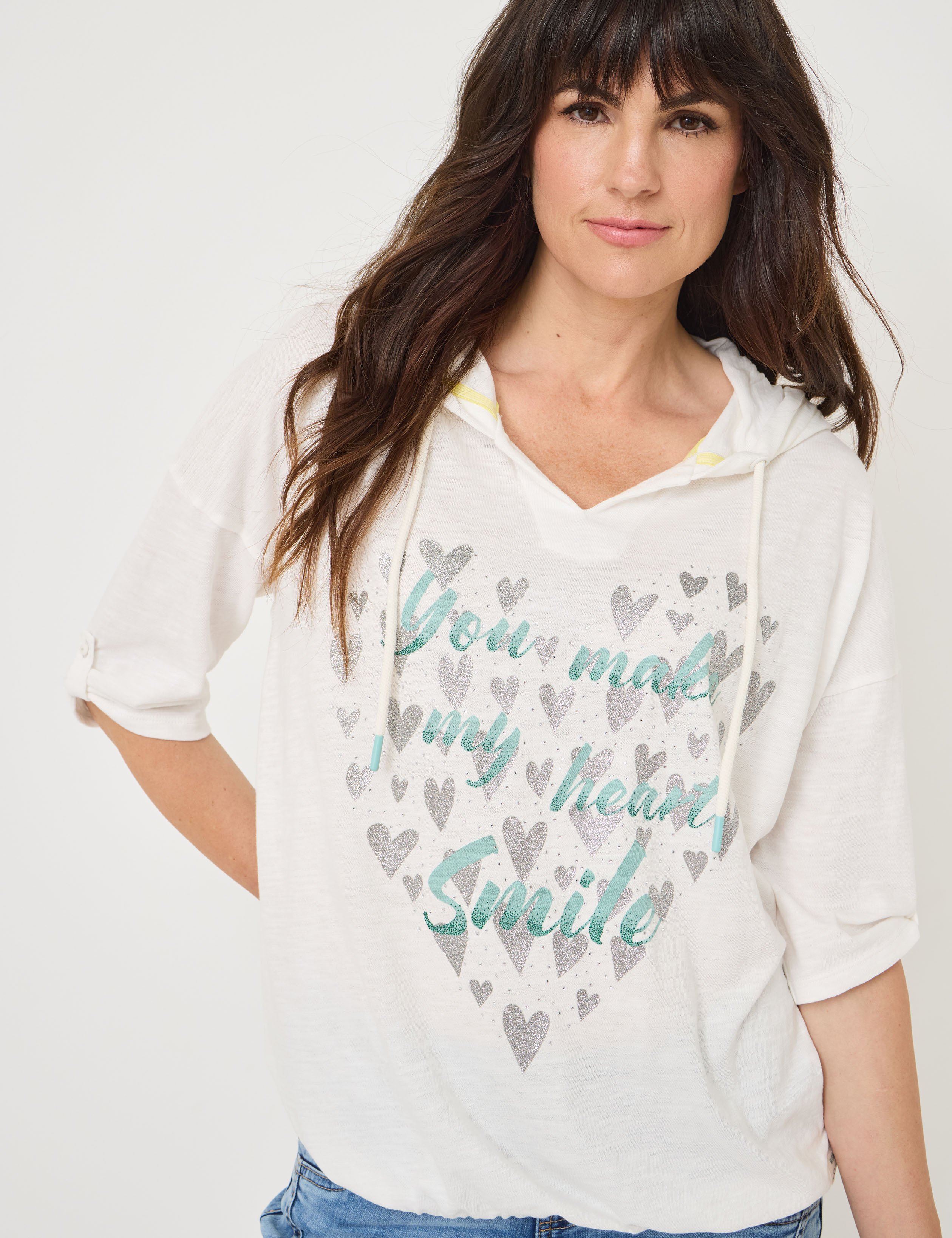 Thumbnail - Kapuzen T-Shirt mit Front-Print