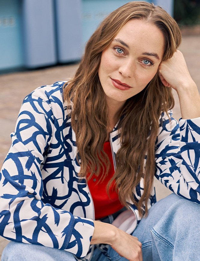 Extrasofte Shirtjacke mit Print