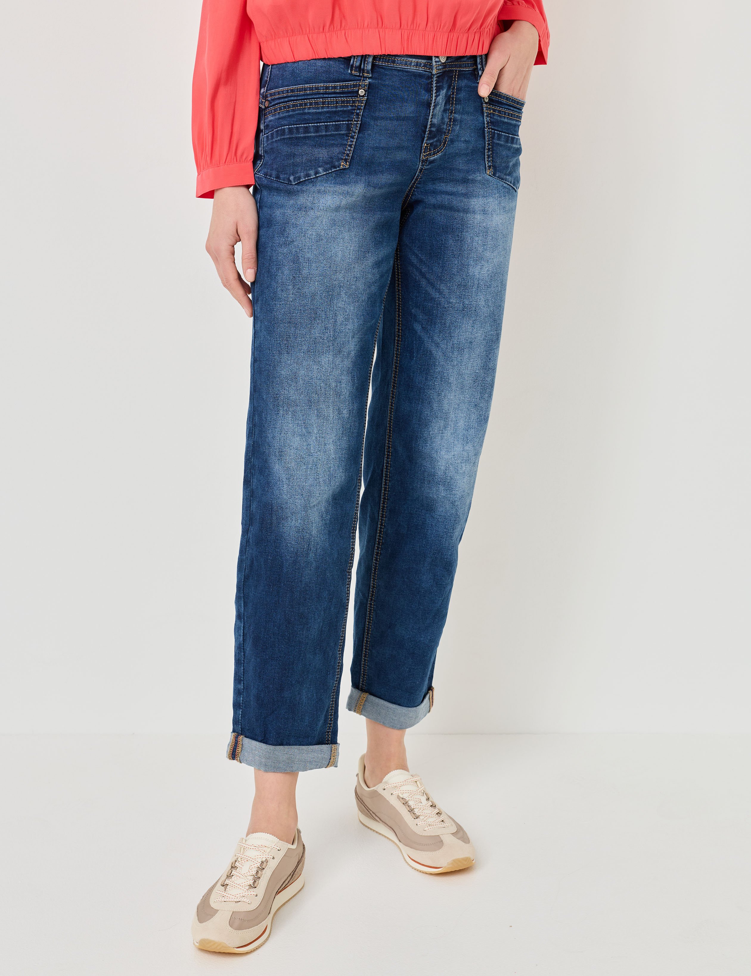 Relaxed Fit Jeans mit Umschlag