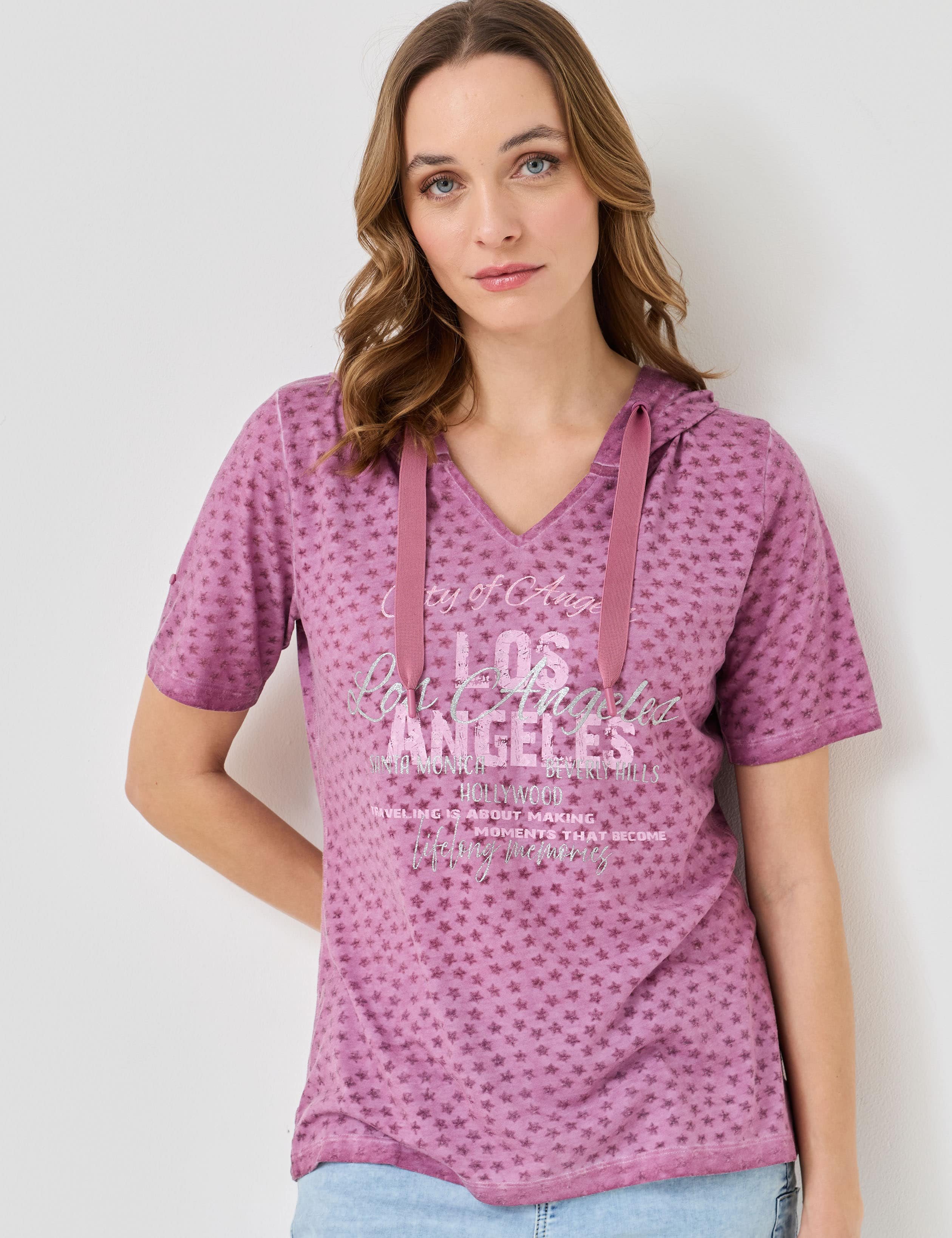 Ausbrenner-Shirt mit Kapuze