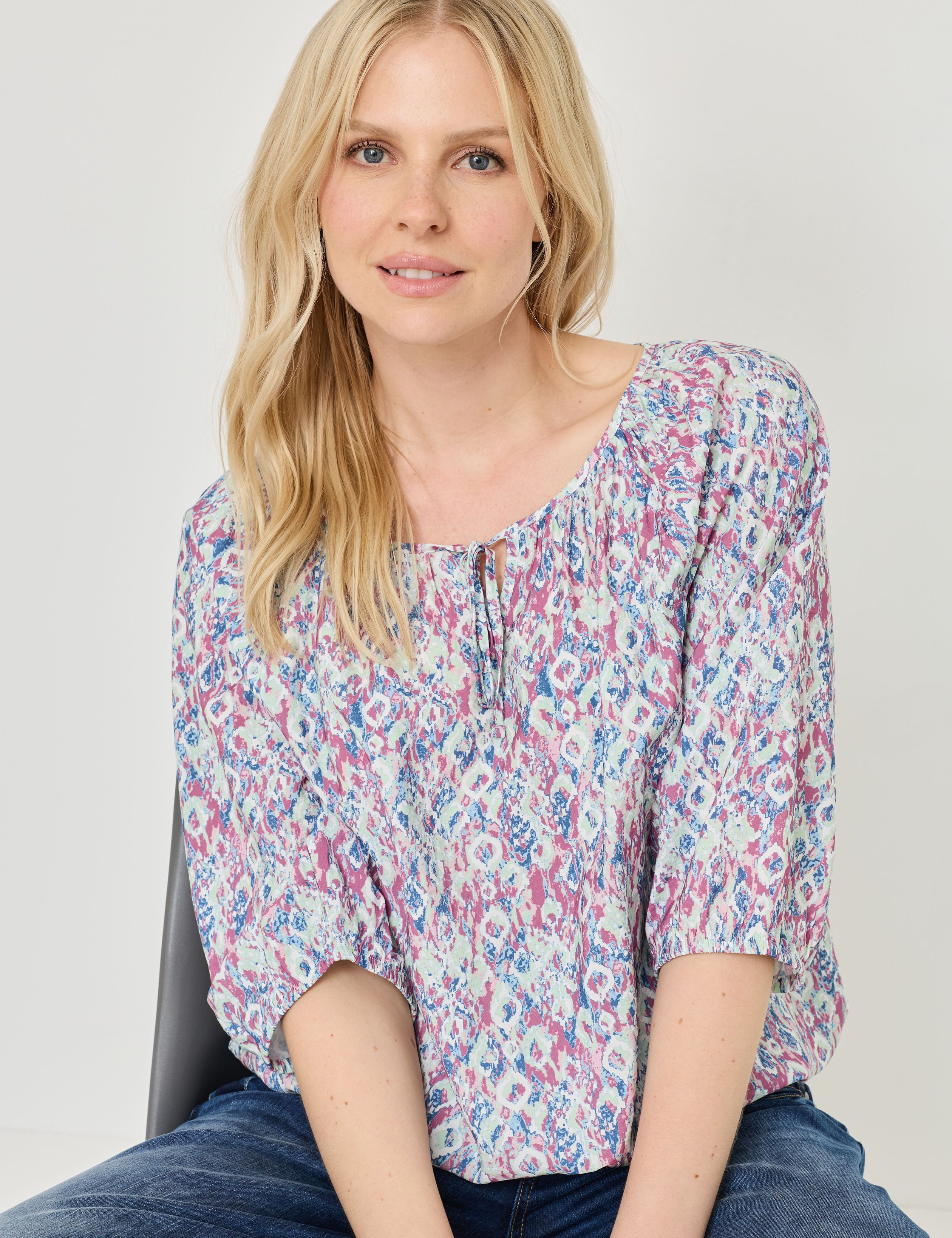 Luftige Bluse mit schönem Print