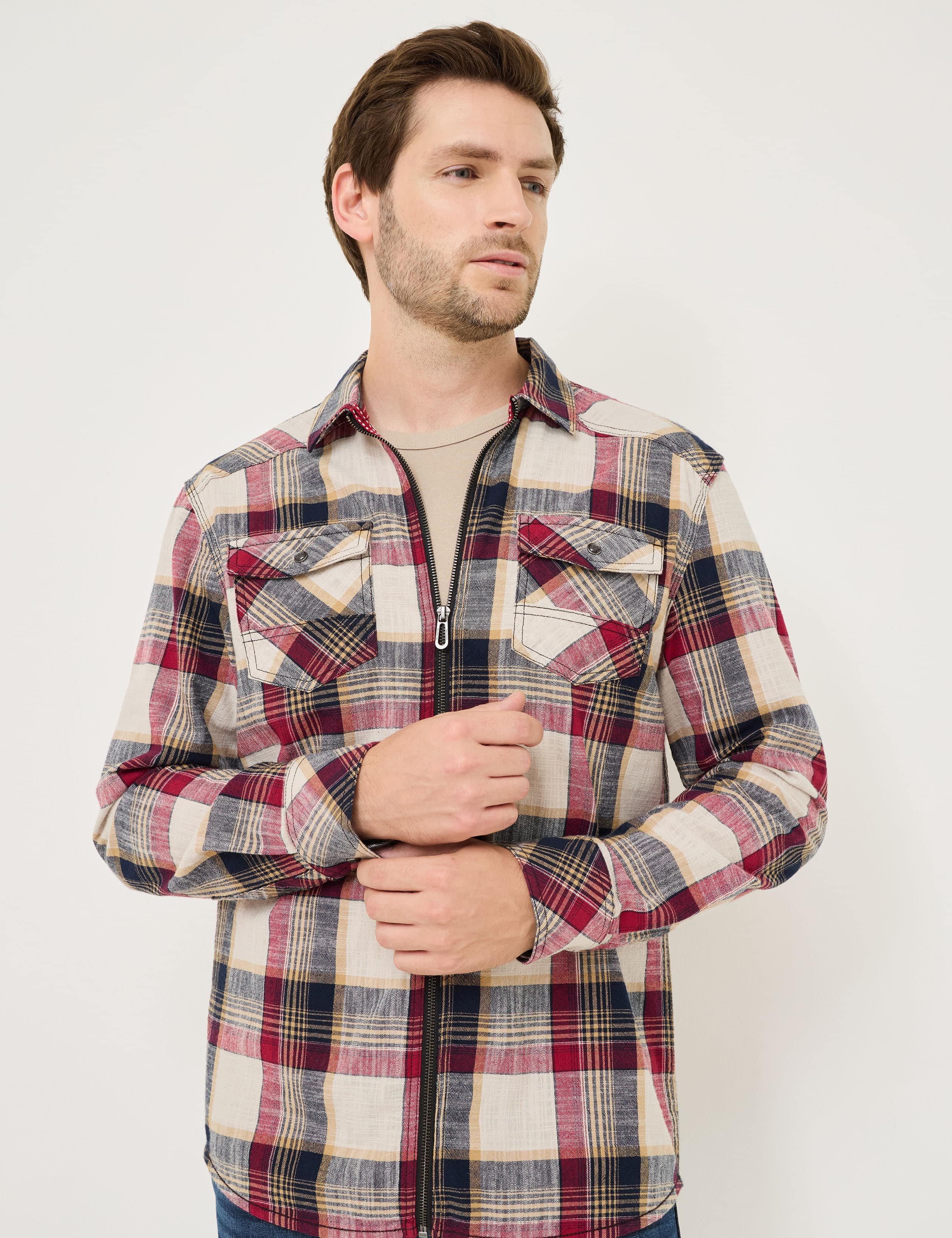 Lässiges Hemd mit Zip-Verschluss