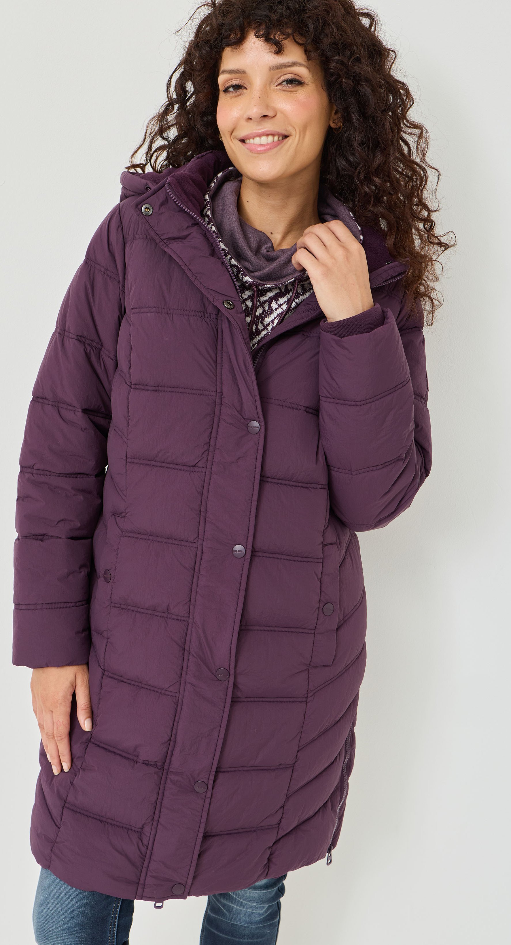 Warmer Steppmantel mit Kapuze