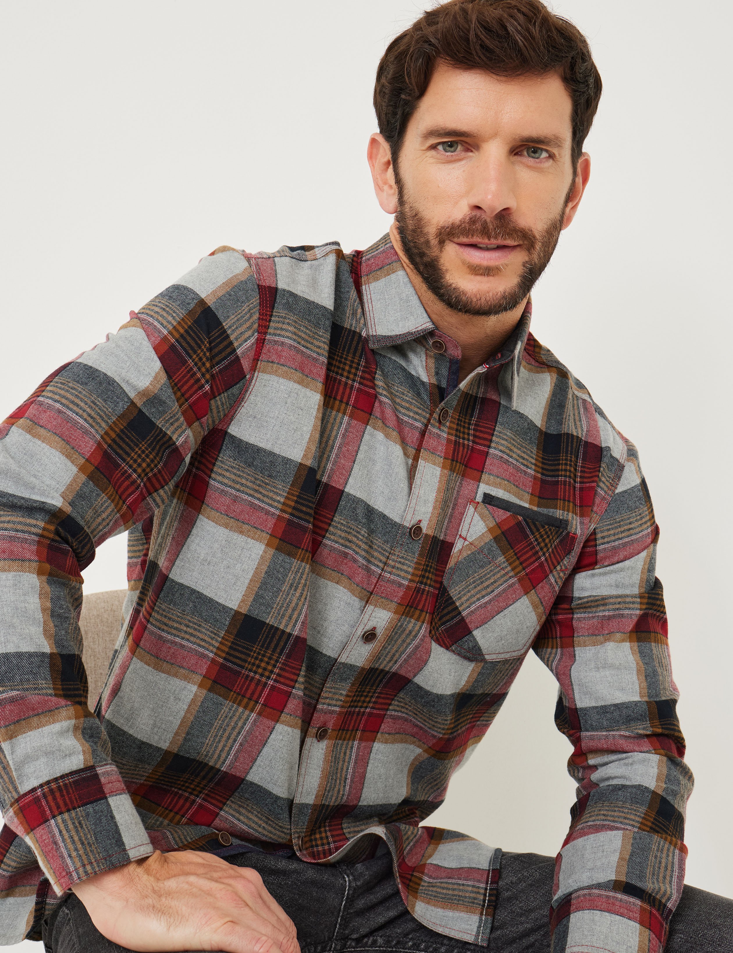 Softes Flanellhemd mit Webkaro