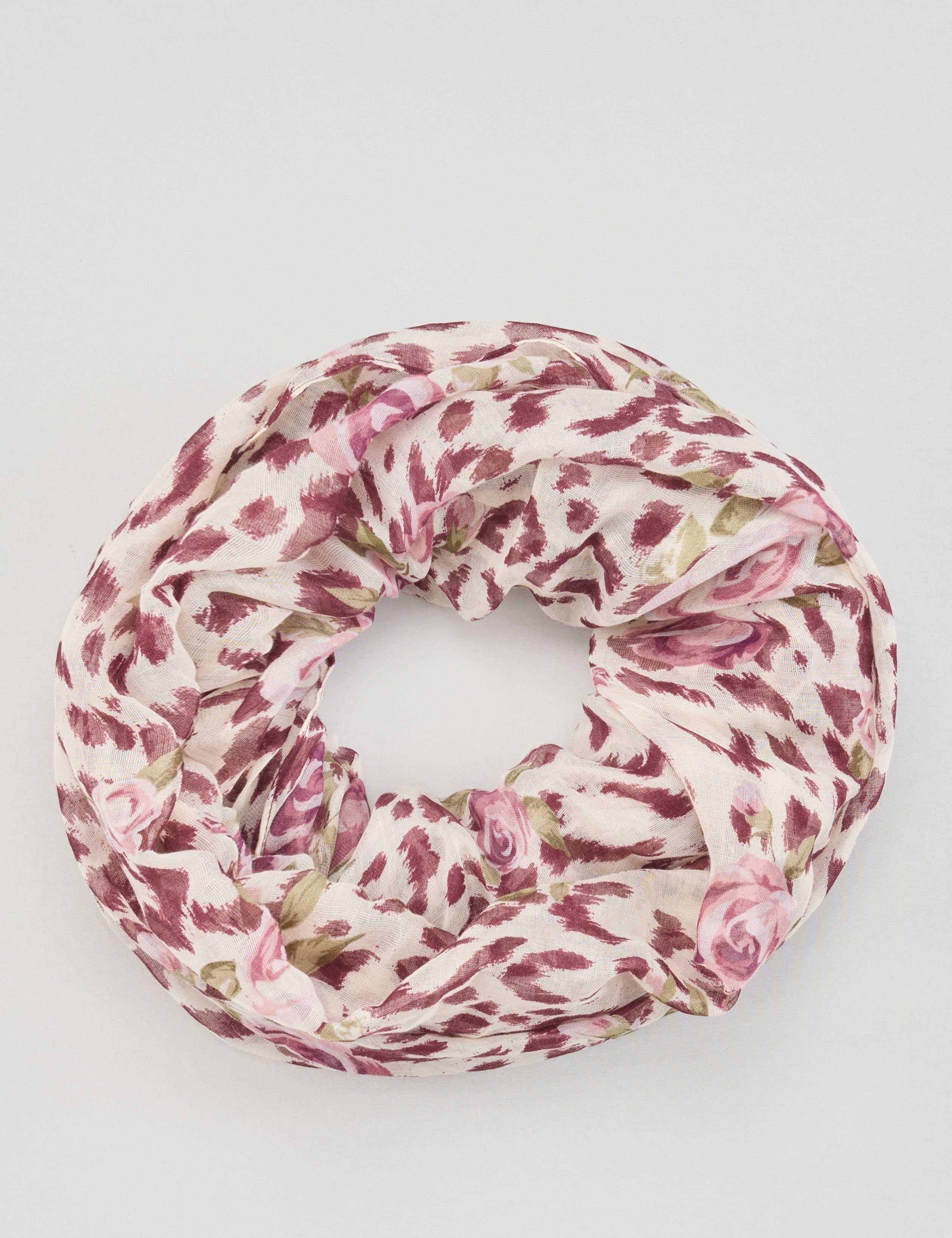 Leichtes Loop -Tuch mit Rosenmuster