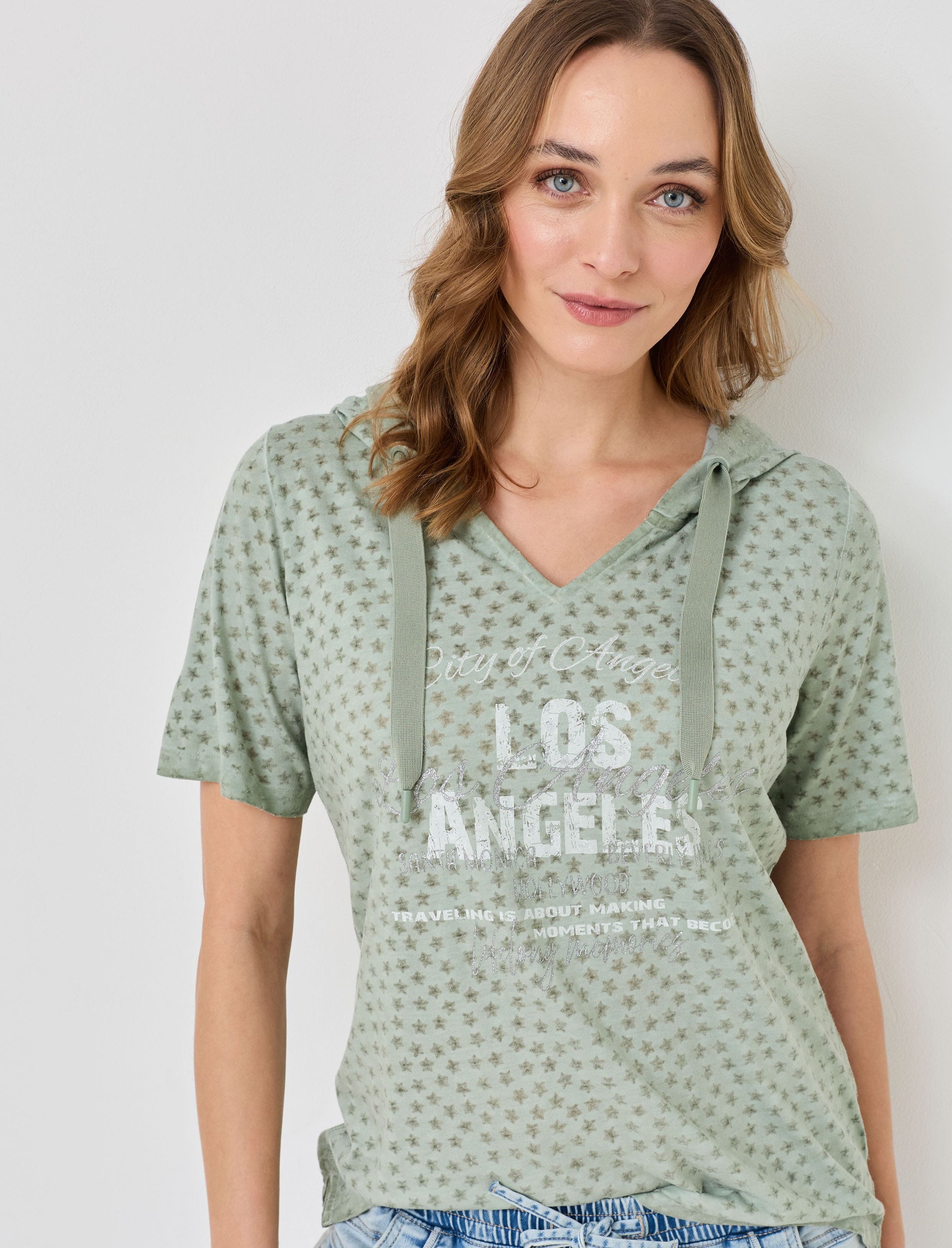 Ausbrenner-Shirt mit Kapuze