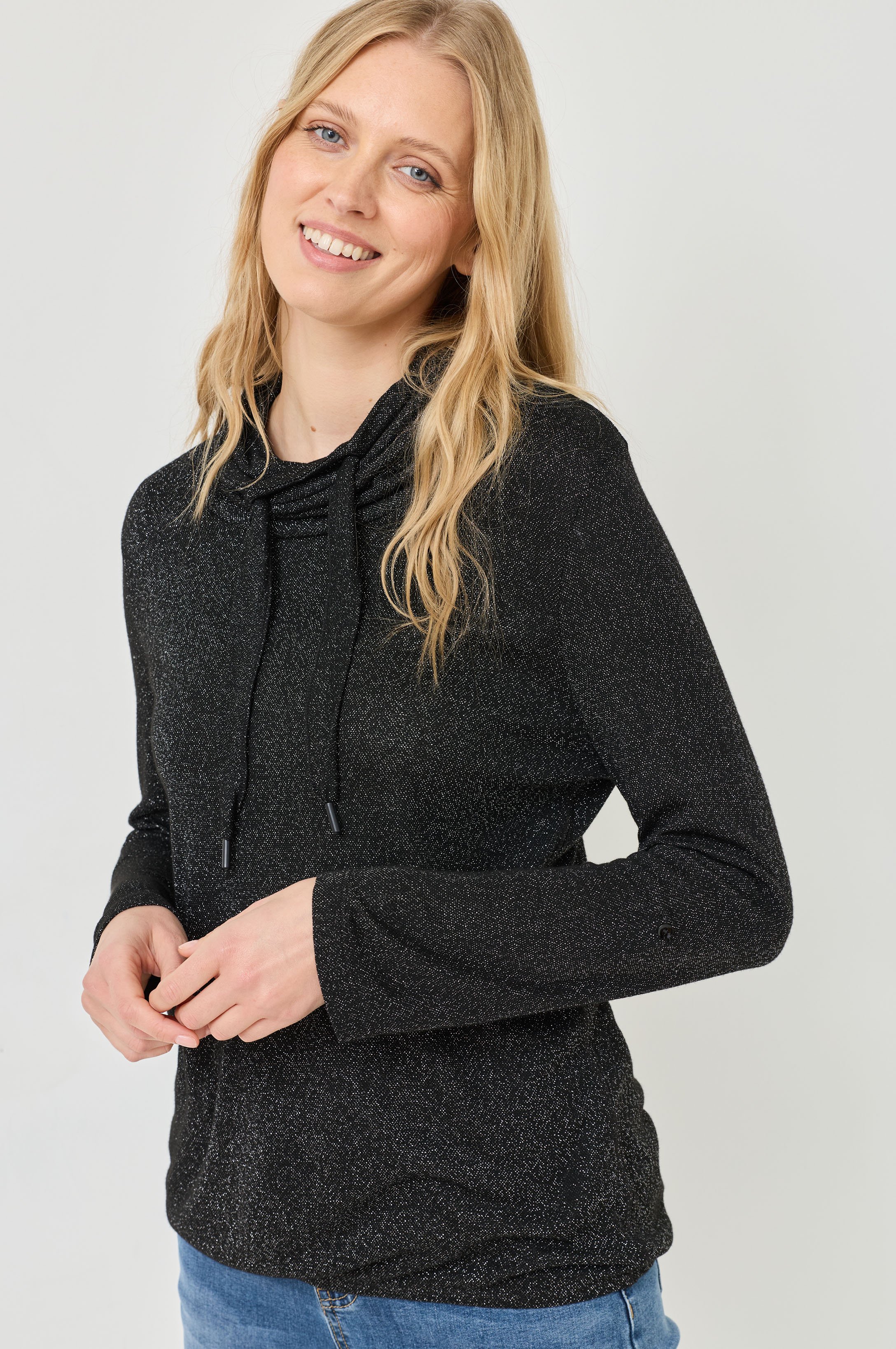 T-Shirt mit Glitzeroptik