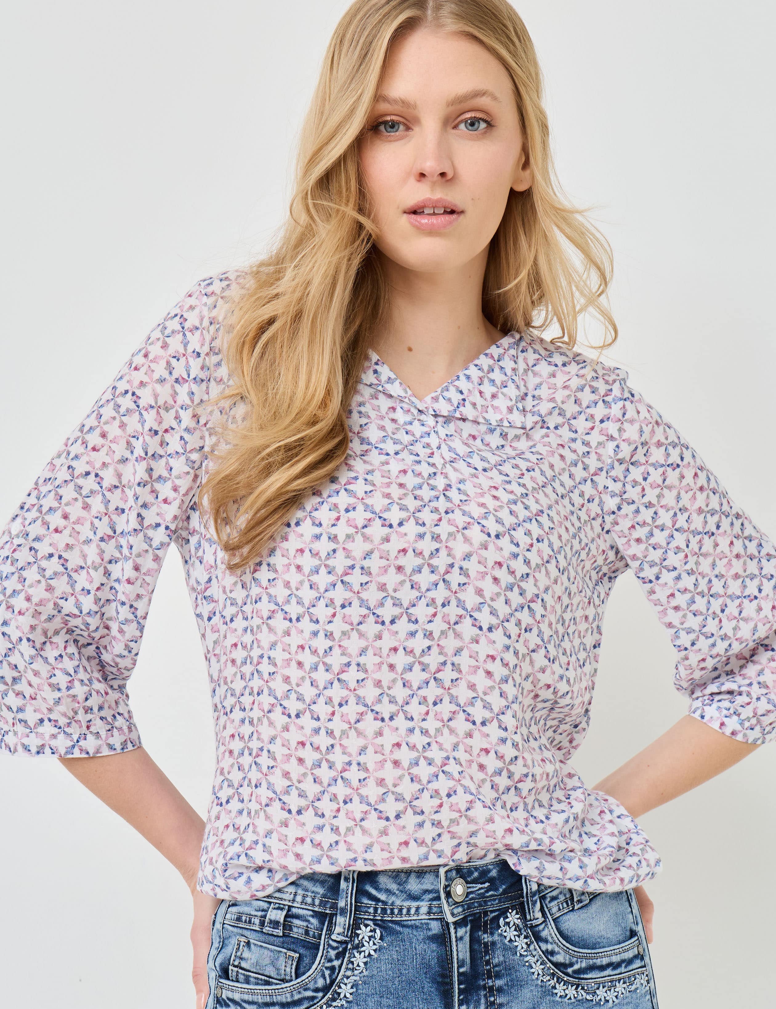 Feminine Bluse mit Muster