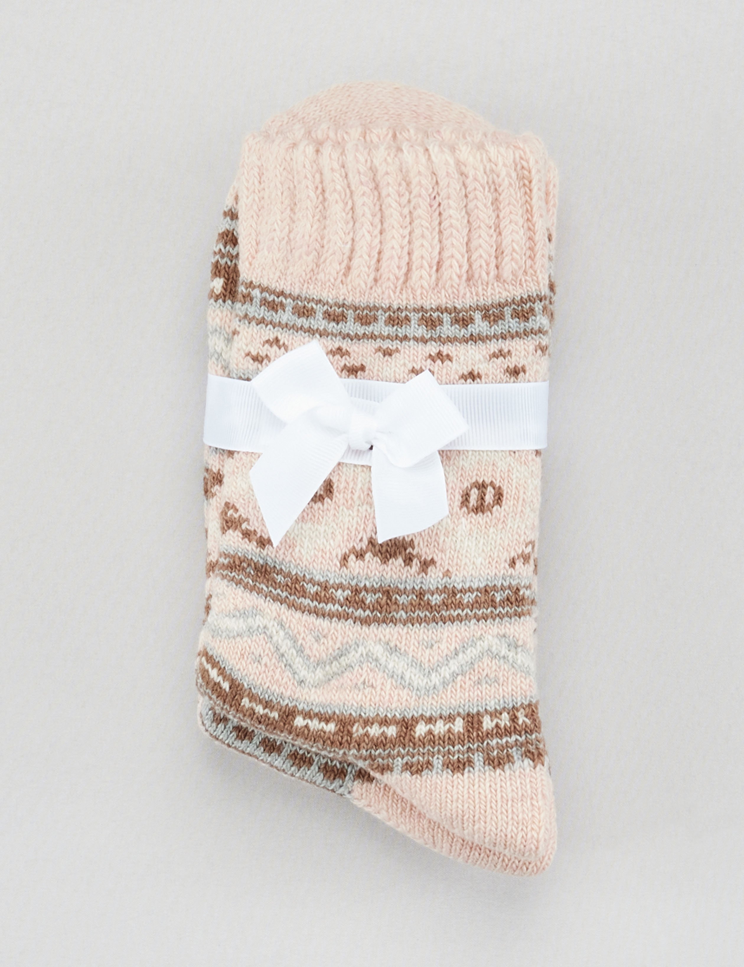 Kuschelsocken mit Norweger-Muster