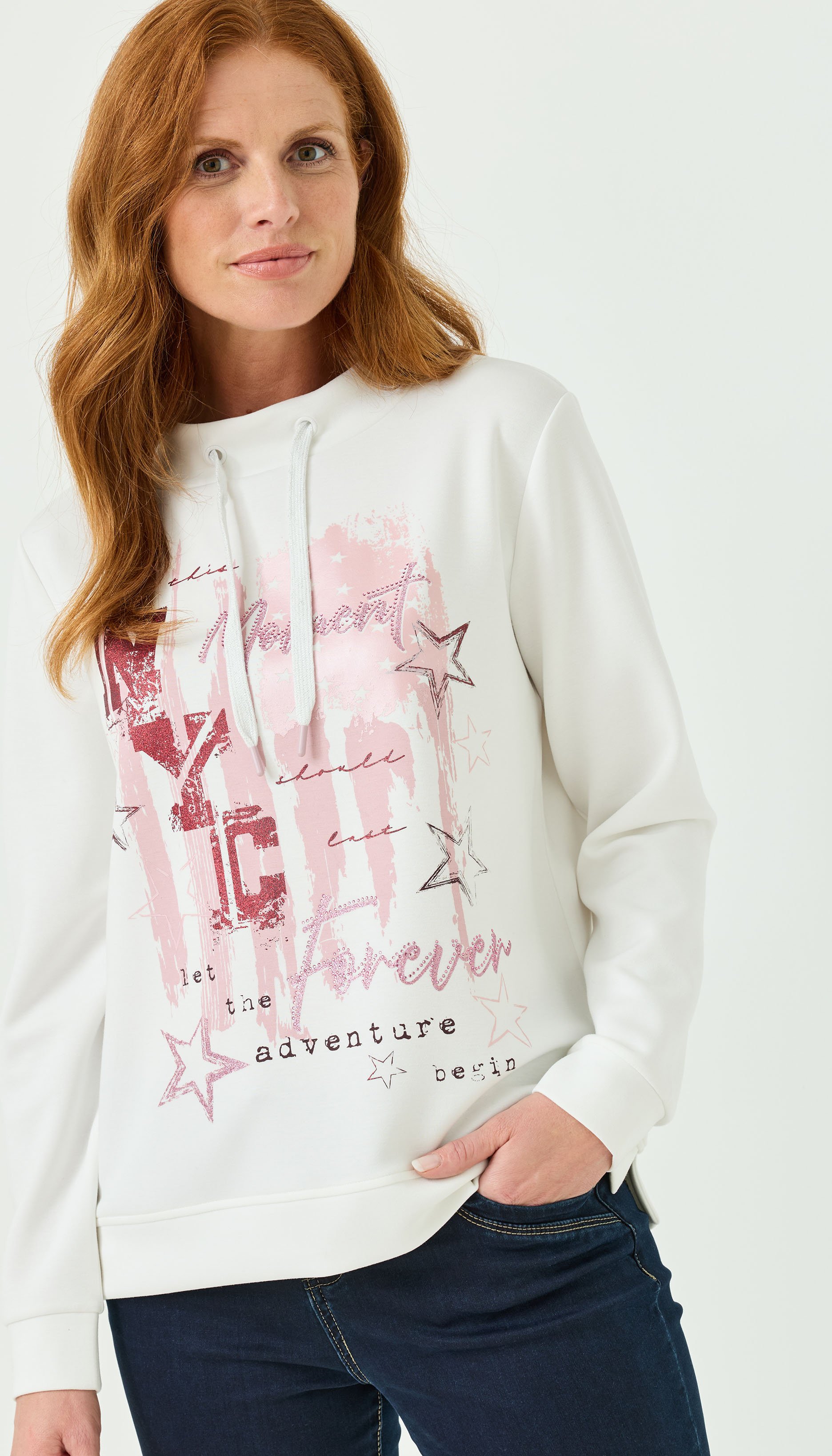 Silk-Touch Shirt mit Frontprint