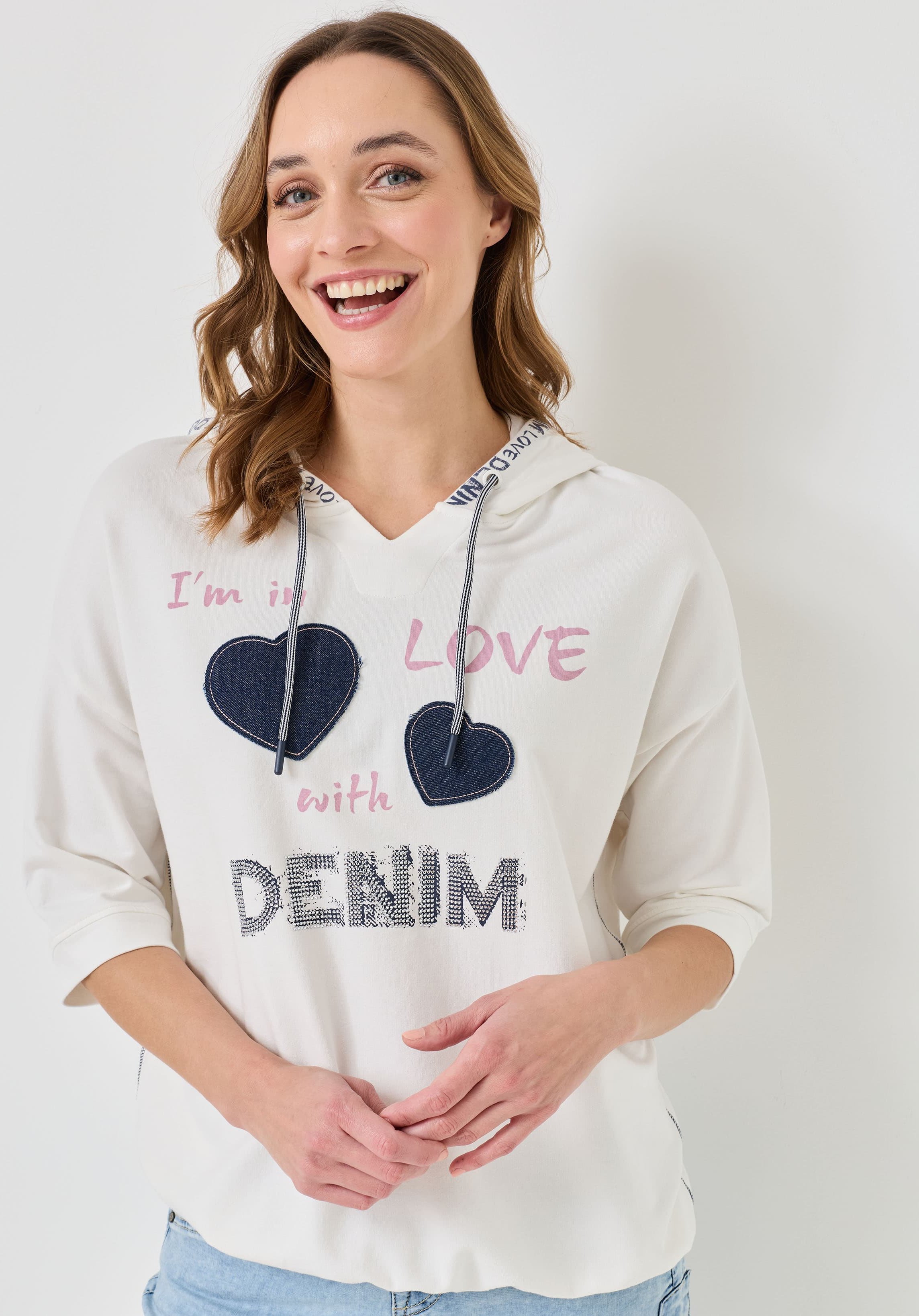 Lässiges Kapuzenshirt, Applikation