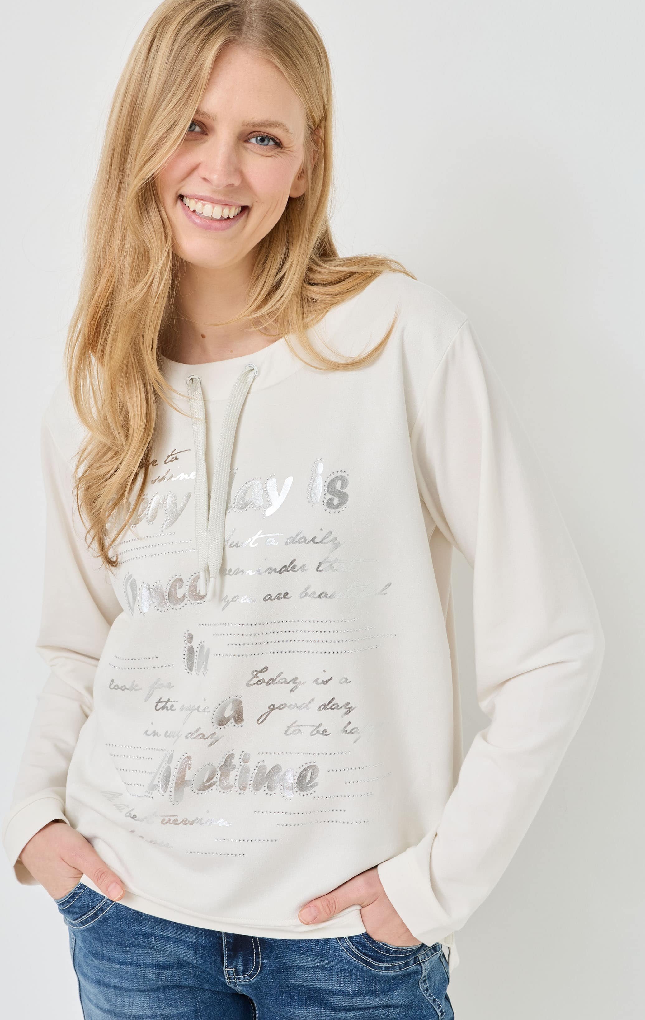 Langarmshirt aus Scuba-Material