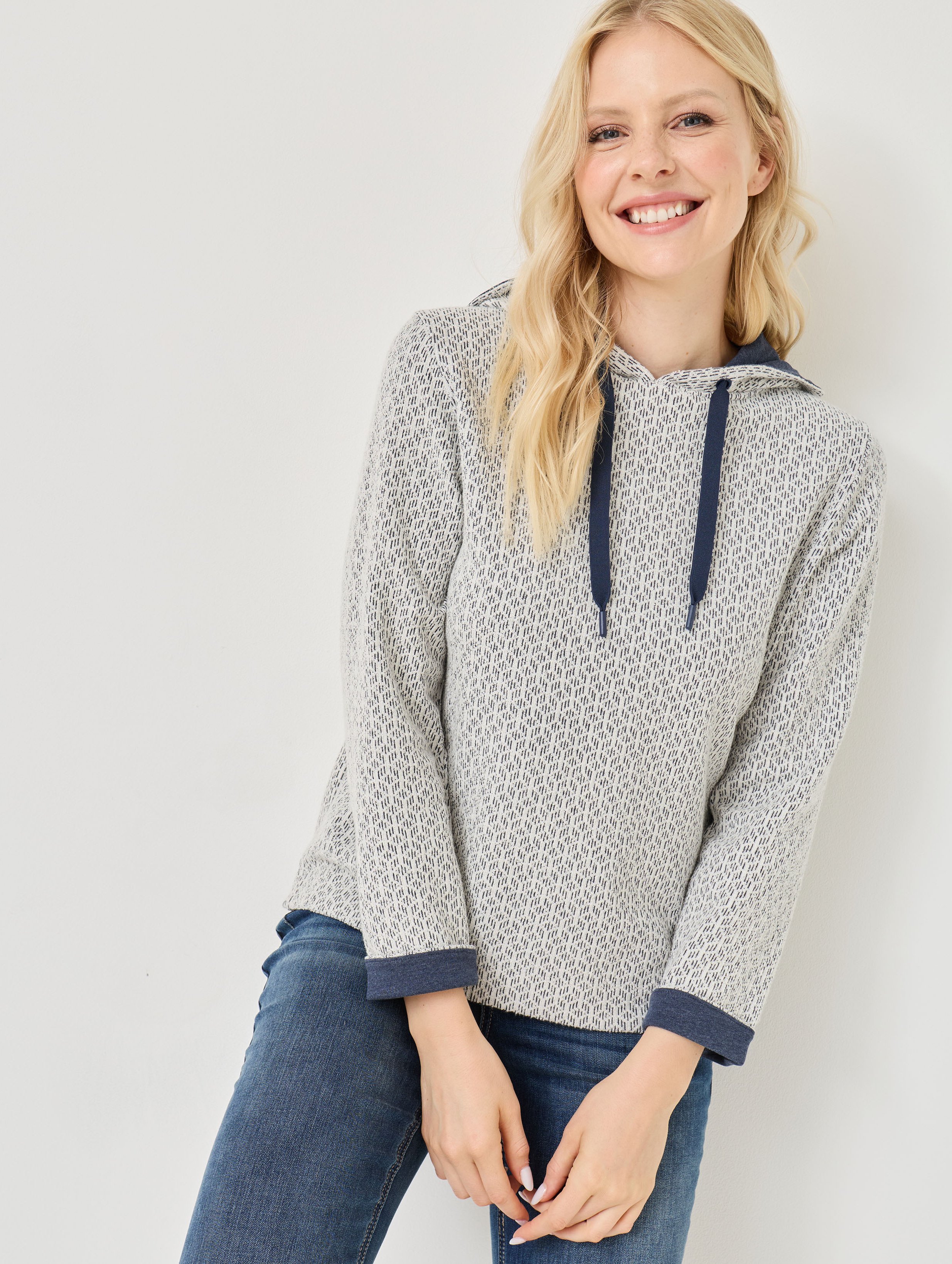 Kapuzen-Sweat mit schönem Muster