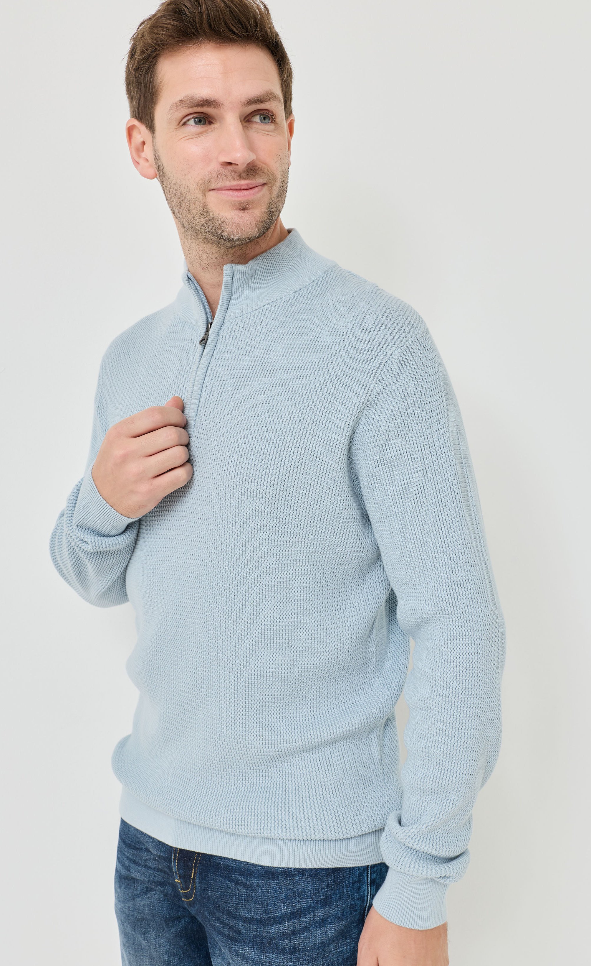 Troyer-Pullover aus Struktur-Strick