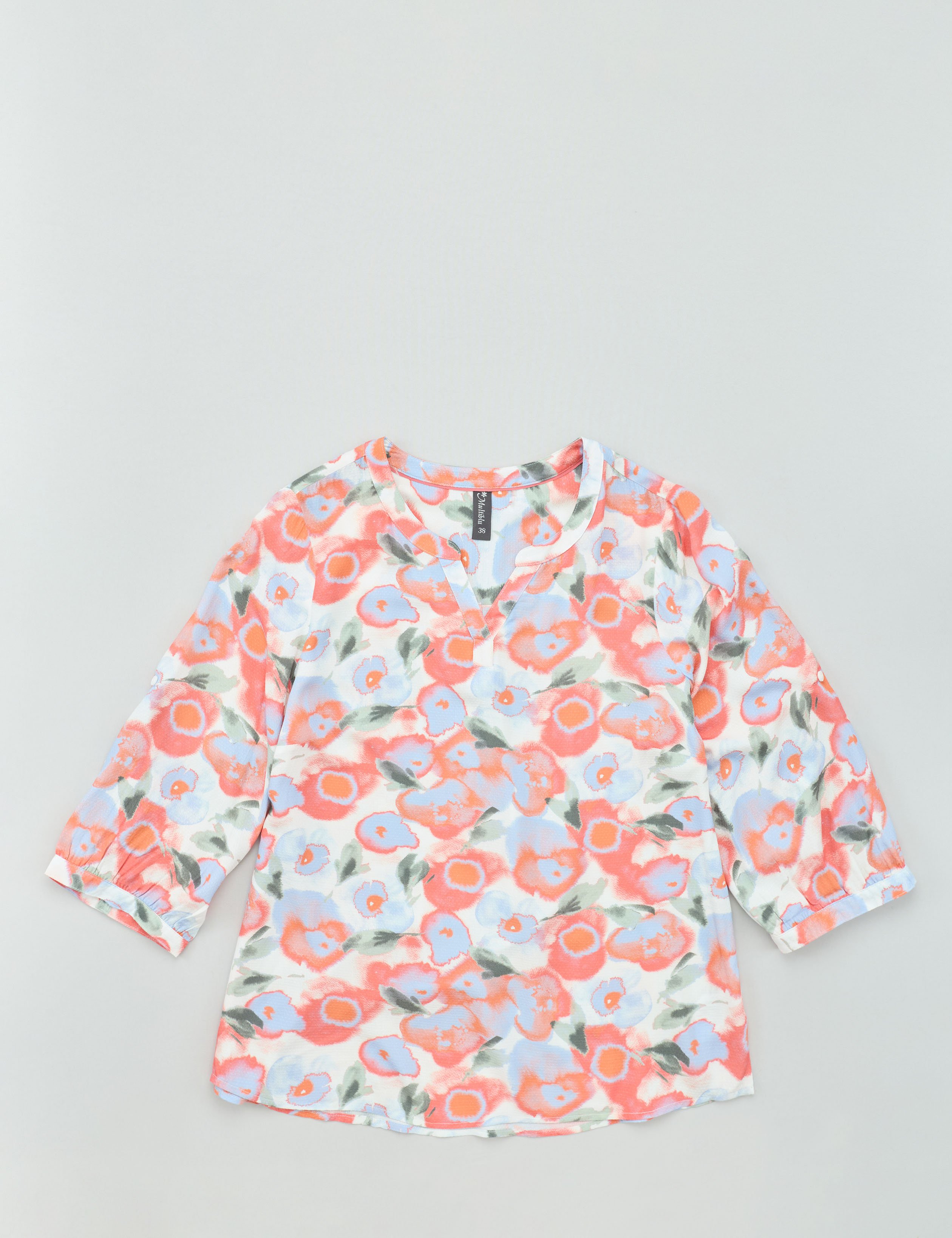 Luftige Bluse mit Blumen-Print