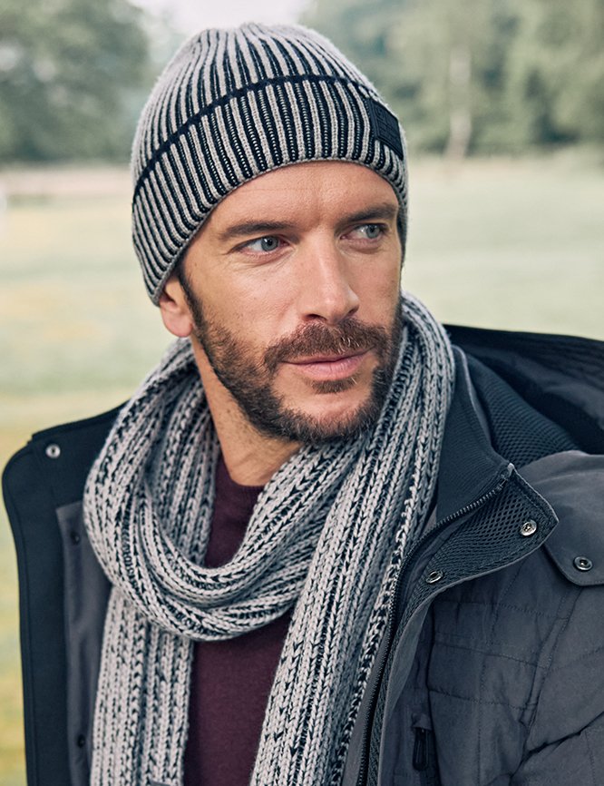 Mütze in Rippstrick-Optik