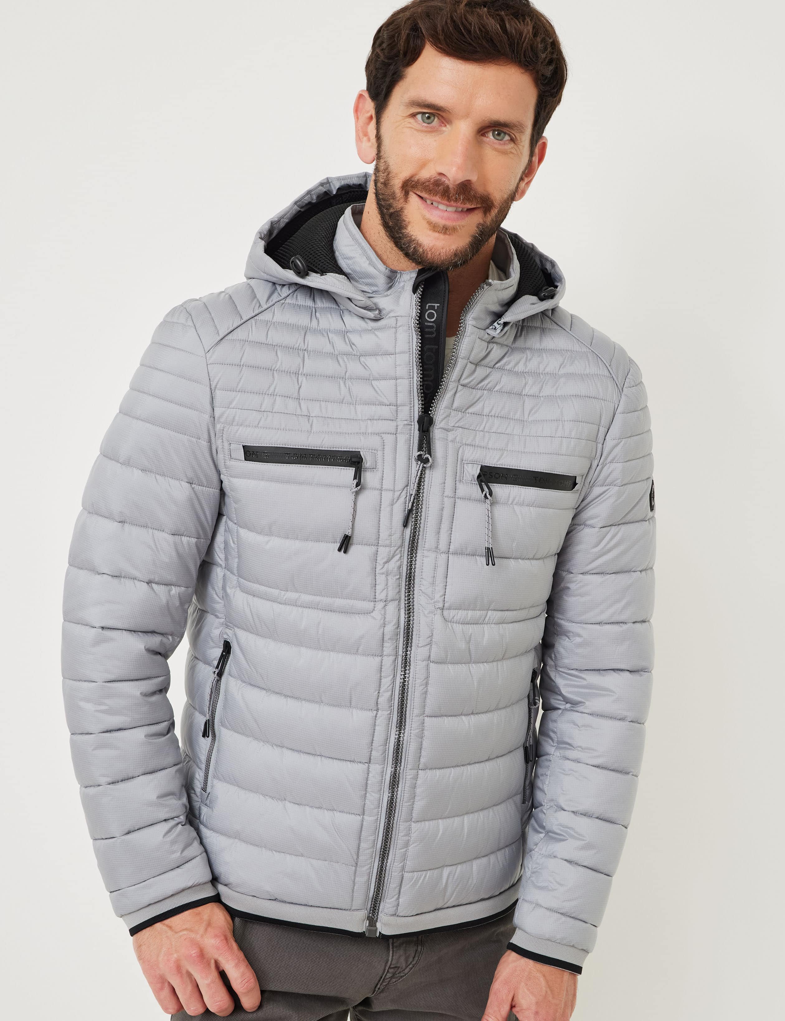 Leicht wattierte Kapuzen-Steppjacke