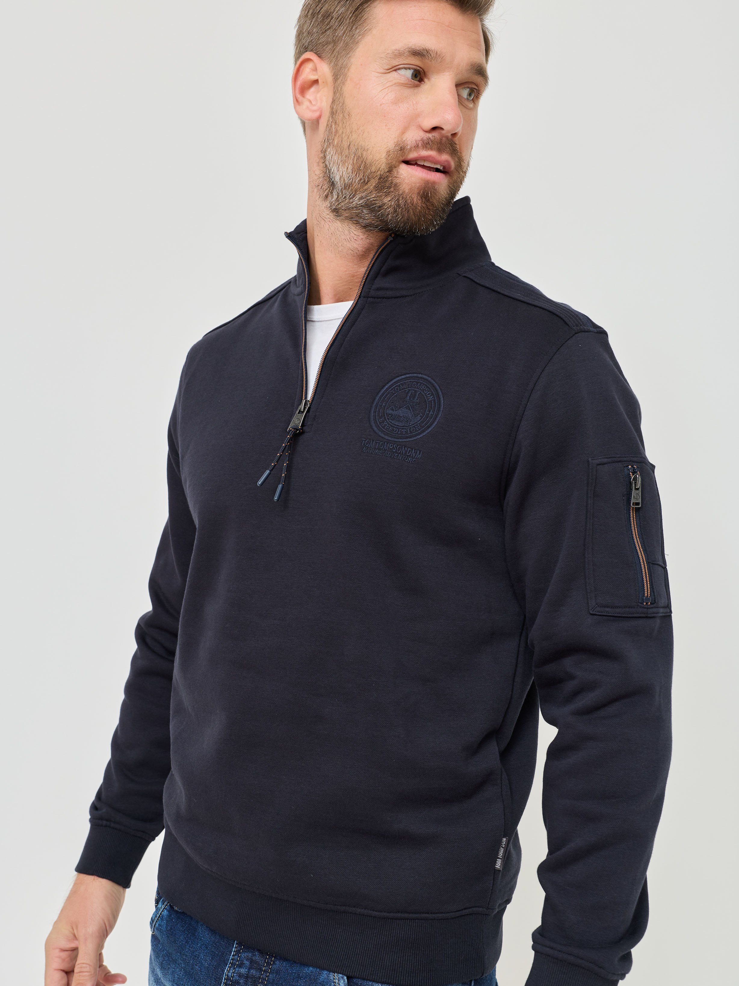 Sweatshirt mit Zip-Kragen