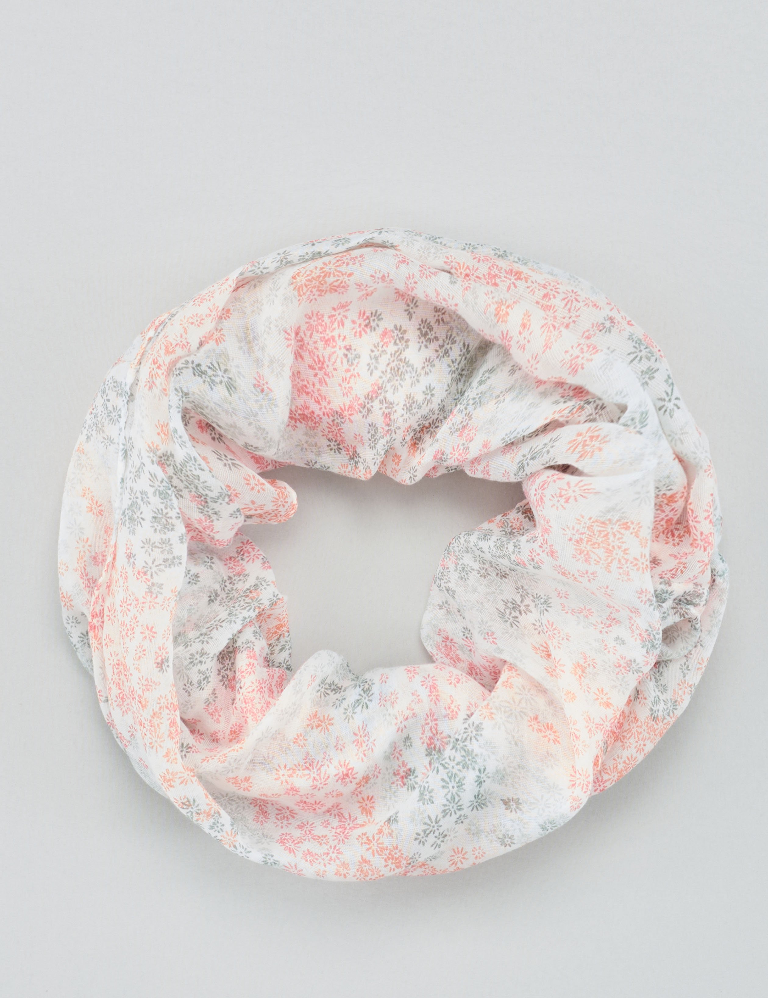 Tuch in Loopform, Blümchenmuster